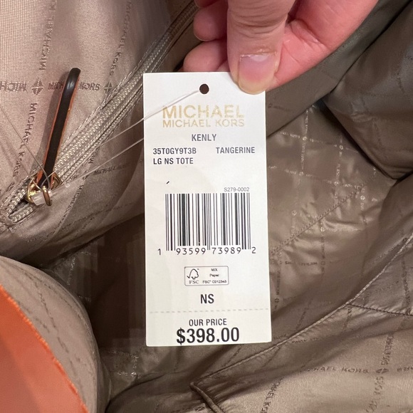 Michael Kors Kenly Tote Bag Tangerine - Picture 6 of 6